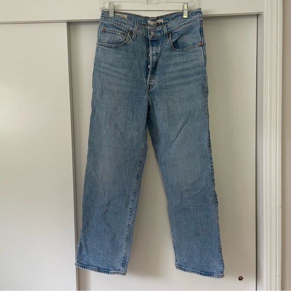 RIBCAGE STRAIGHT ANKLE WOMEN'S JEANS, sz 30 - Picture 9 of 10